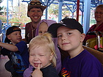 On the Disney Railroad at the Magic Kingdom.