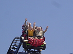 Grandpas Chuck and Charlie and Amber on Project X at Legoland