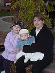 Abby, baby Axel, and Aunt Adrianne