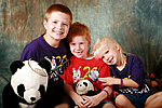 Josiah, Daniel, Elizabeth and Panda