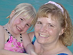 Abby and Amy in the pool, Memorial Day
