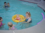 Elizabeth in the pool