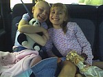 Lindsay and Abby on the way home from Chemo #3 hospital stay.